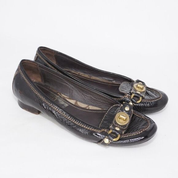 Coach Katrin Vintage Style Brown Loafers, Size 8.5 - Picture 4 of 9